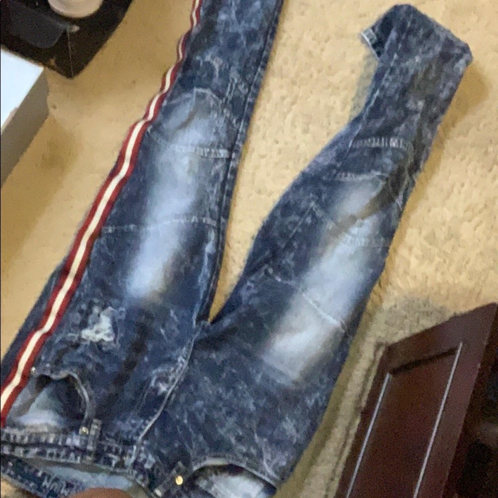 Striped jeans